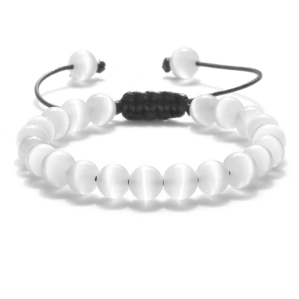 Bracelet Léoni – Perles Œil de Tigre & Lave naturelle (8mm, mixte)