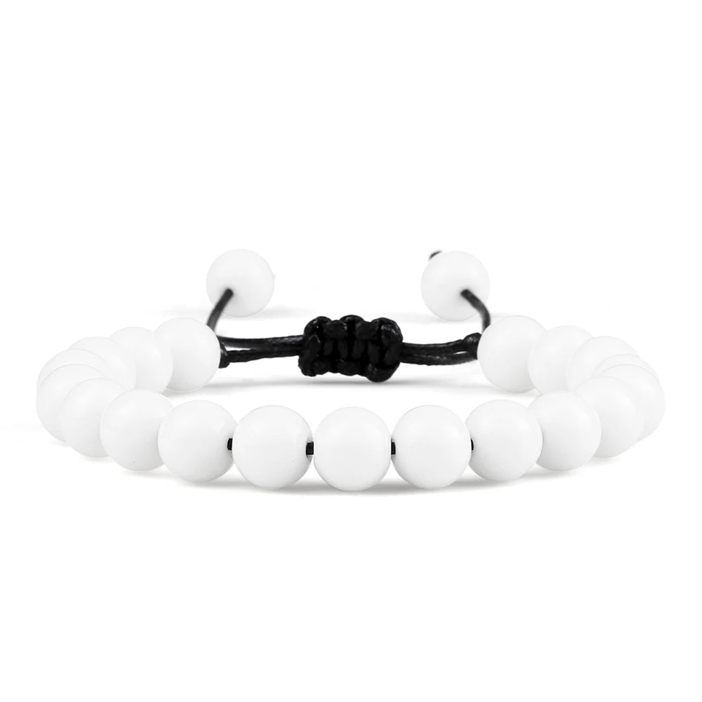 Bracelet Léoni – Perles Œil de Tigre & Lave naturelle (8mm, mixte)