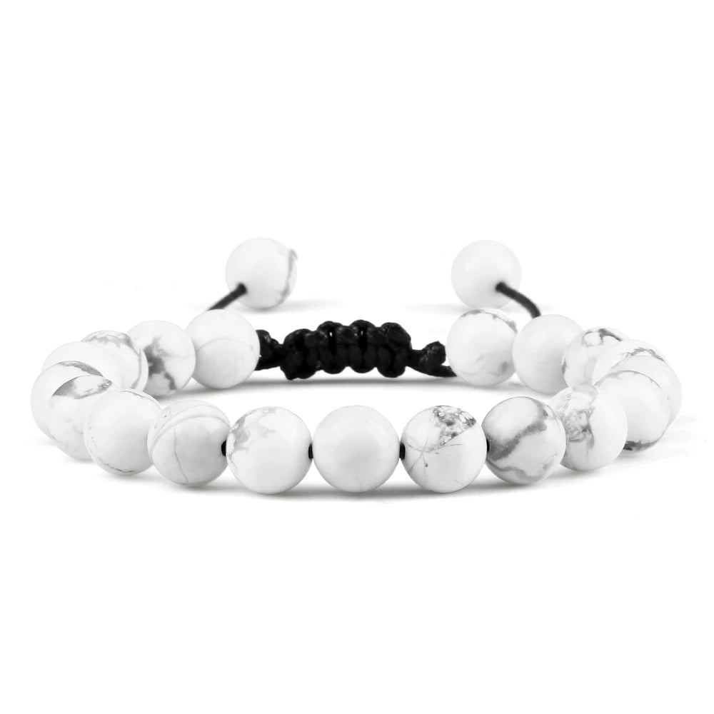 Bracelet Léoni – Perles Œil de Tigre & Lave naturelle (8mm, mixte)