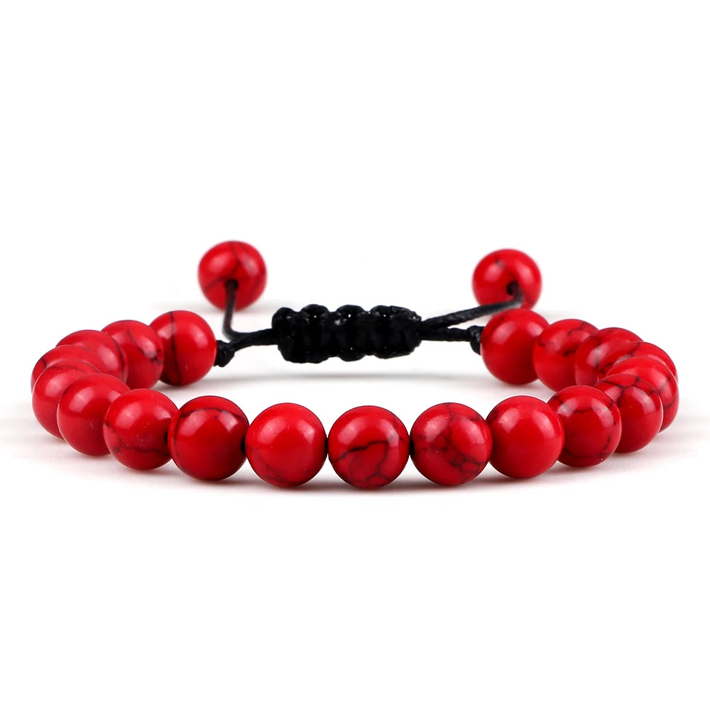Bracelet Léoni – Perles Œil de Tigre & Lave naturelle (8mm, mixte)